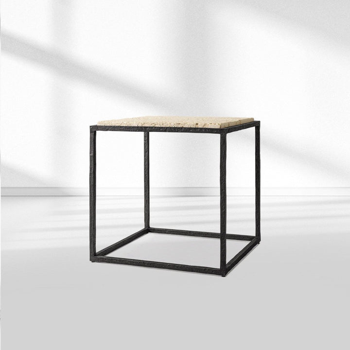 Salvion Stone Square Side Table