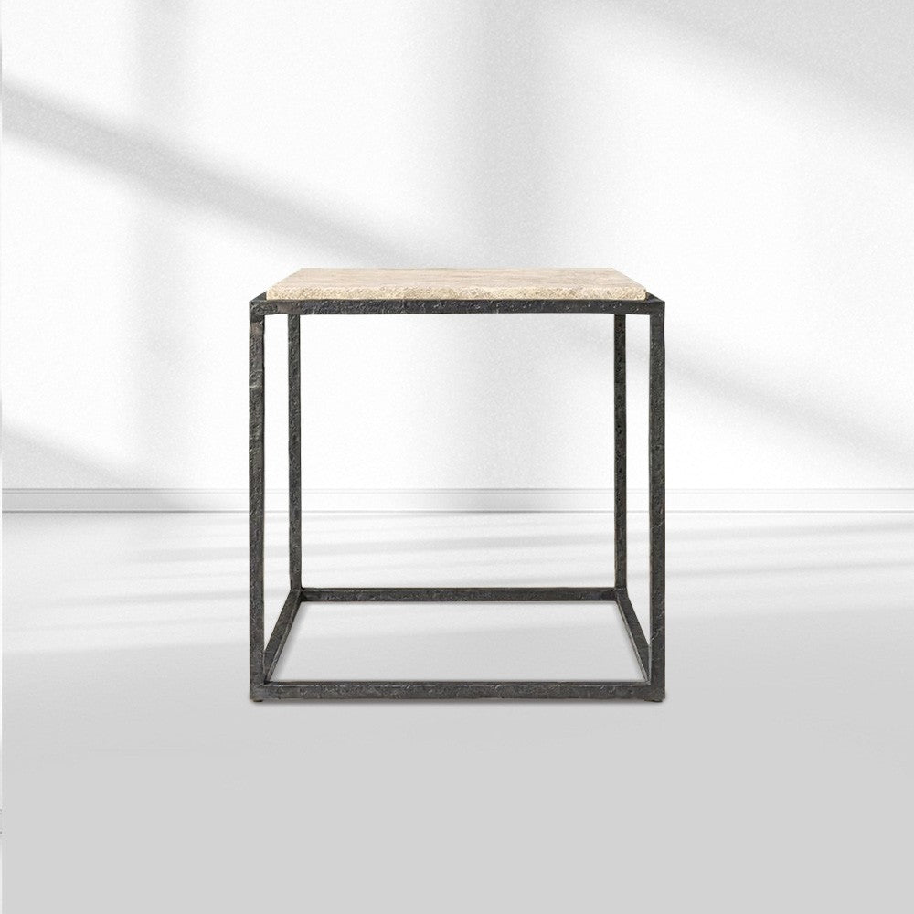 Salvion Stone Square Side Table
