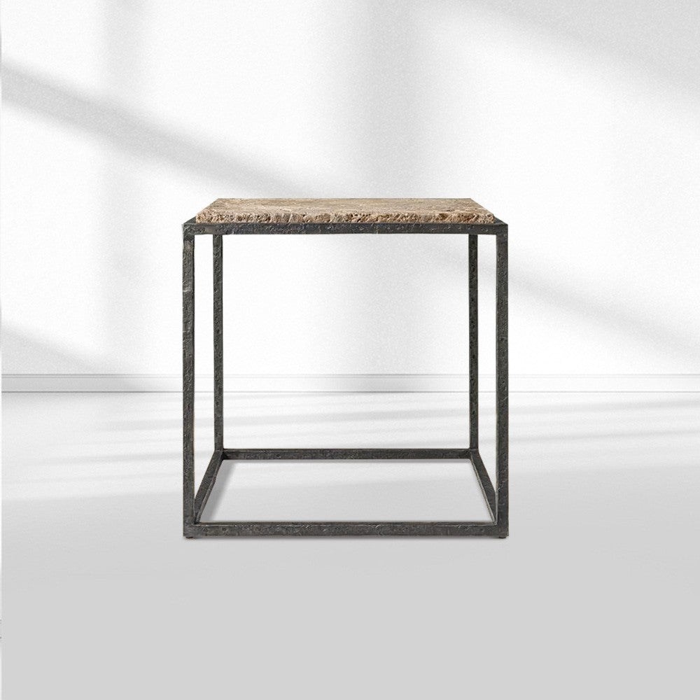 Salvion Stone Square Side Table