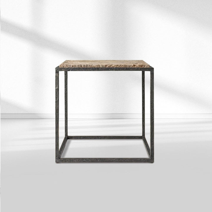 Salvion Stone Square Side Table