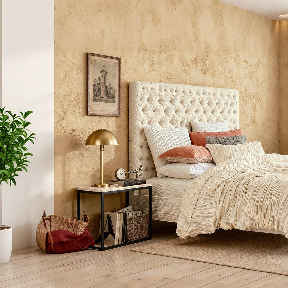 Salvion Stone Square Side Table