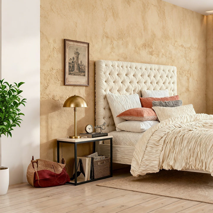 Salvion Stone Square Side Table