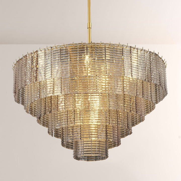 Samurai Smoke Round Chandelier 41"D