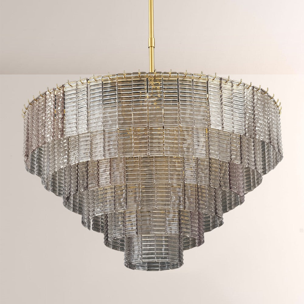Samurai Smoke Round Chandelier 41"D