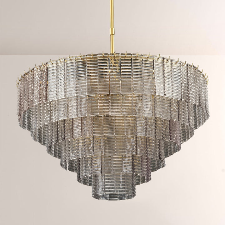 Samurai Smoke Round Chandelier 41"D