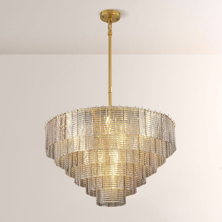 Samurai Smoke Round Chandelier 41"D