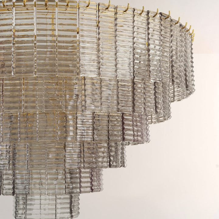 Samurai Smoke Round Chandelier 41"D