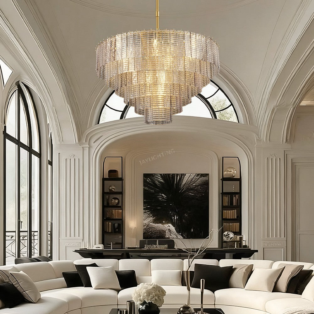 Samurai Smoke Round Chandelier 41"D