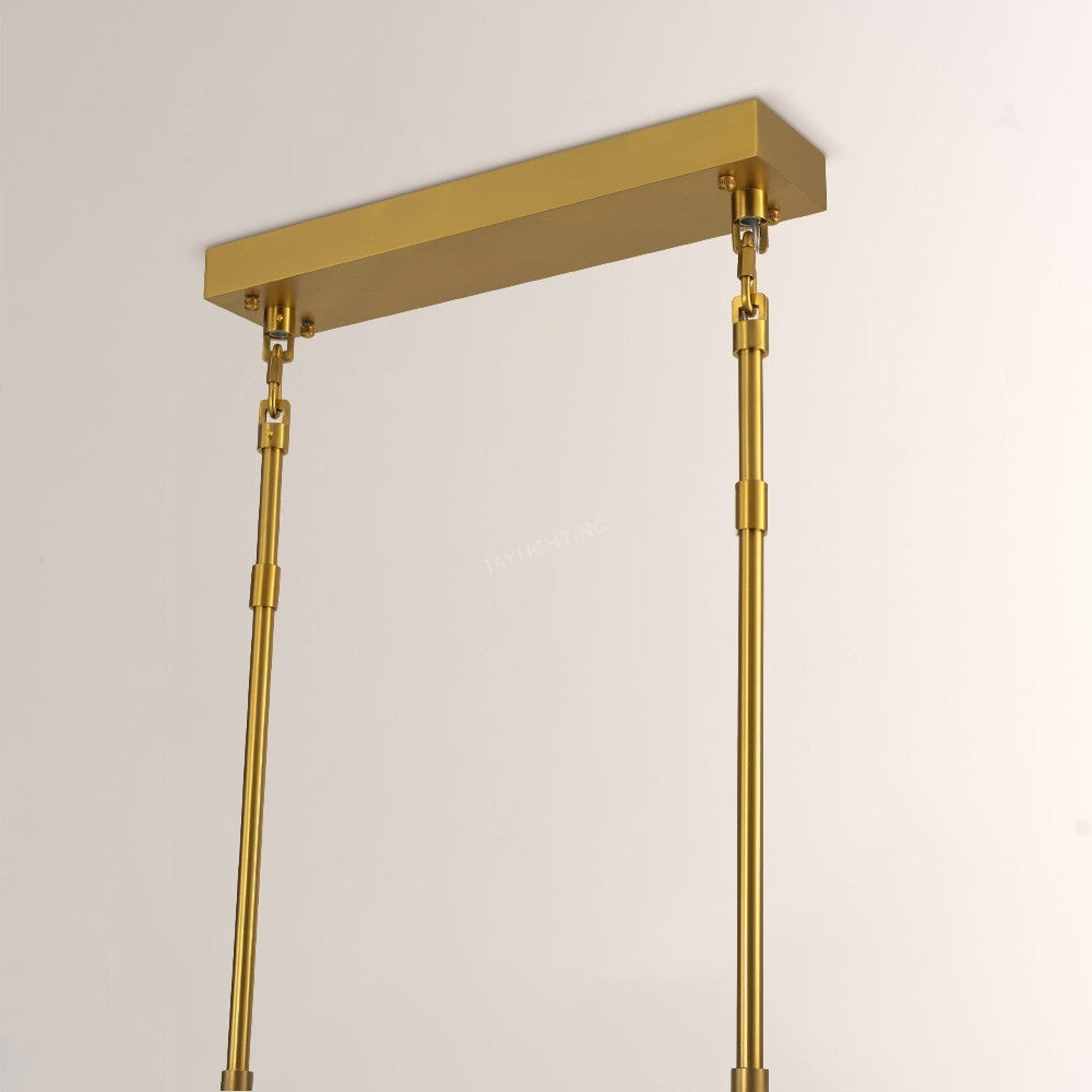 Samurai Smoke Rectangle Chandelier 59"W