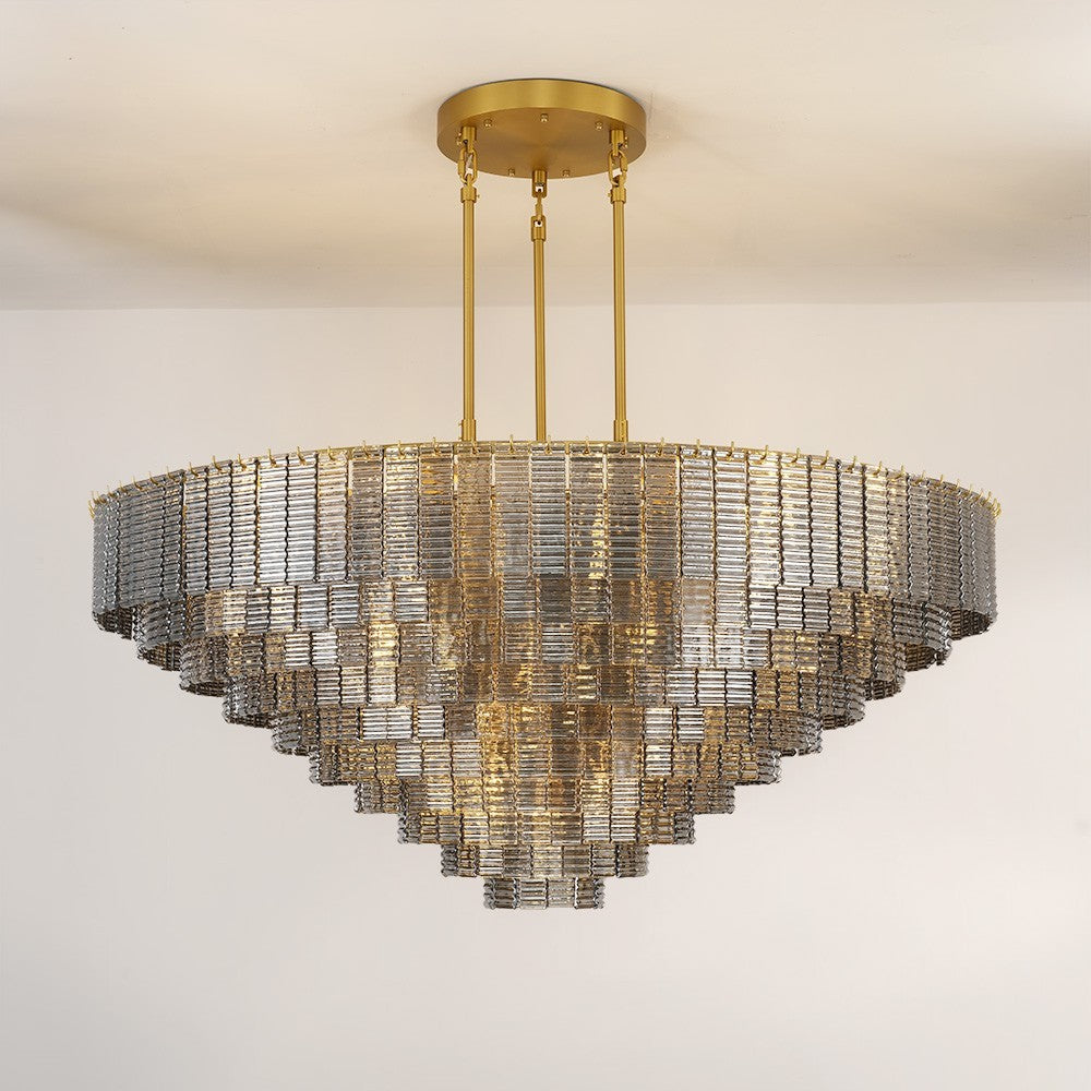 Samurai Smoke Round Chandelier 65''D
