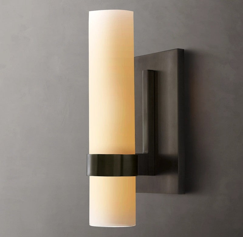 Sisyphus Milk Glass Sconce