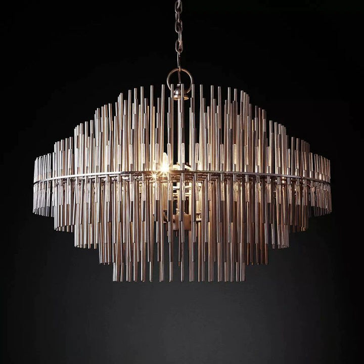 Sturdy Sculpture Round Chandelier 32"