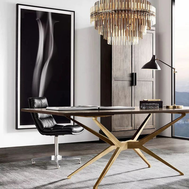 Sturdy Sculpture Round Chandelier 32"