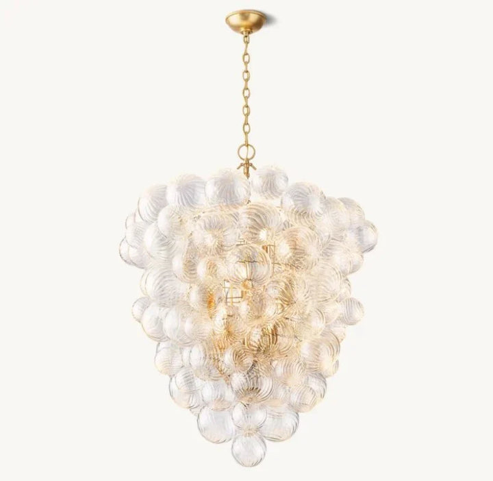 Taluma Grape Glass Ball Chandelier 37"H