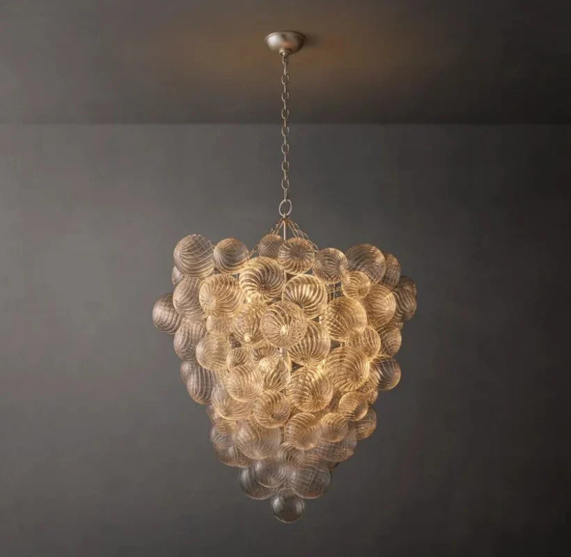 Taluma Grape Glass Ball Chandelier 37"H