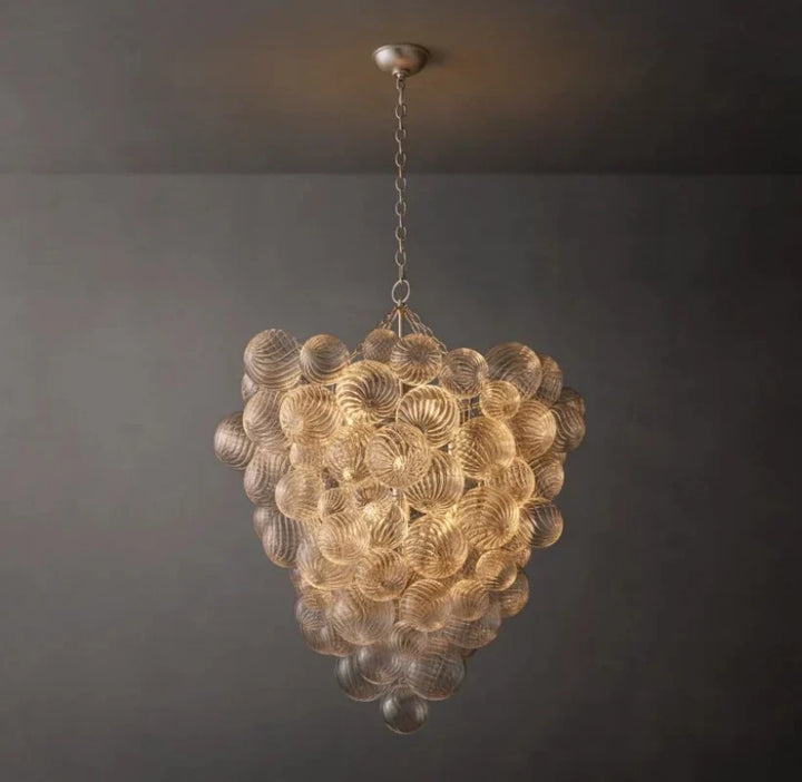 Taluma Grape Glass Ball Chandelier 37"H