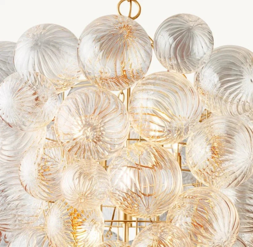 Taluma Grape Glass Ball Chandelier 37"H