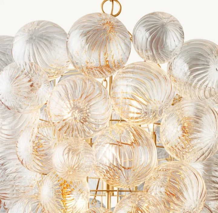 Taluma Grape Glass Ball Chandelier 37"H