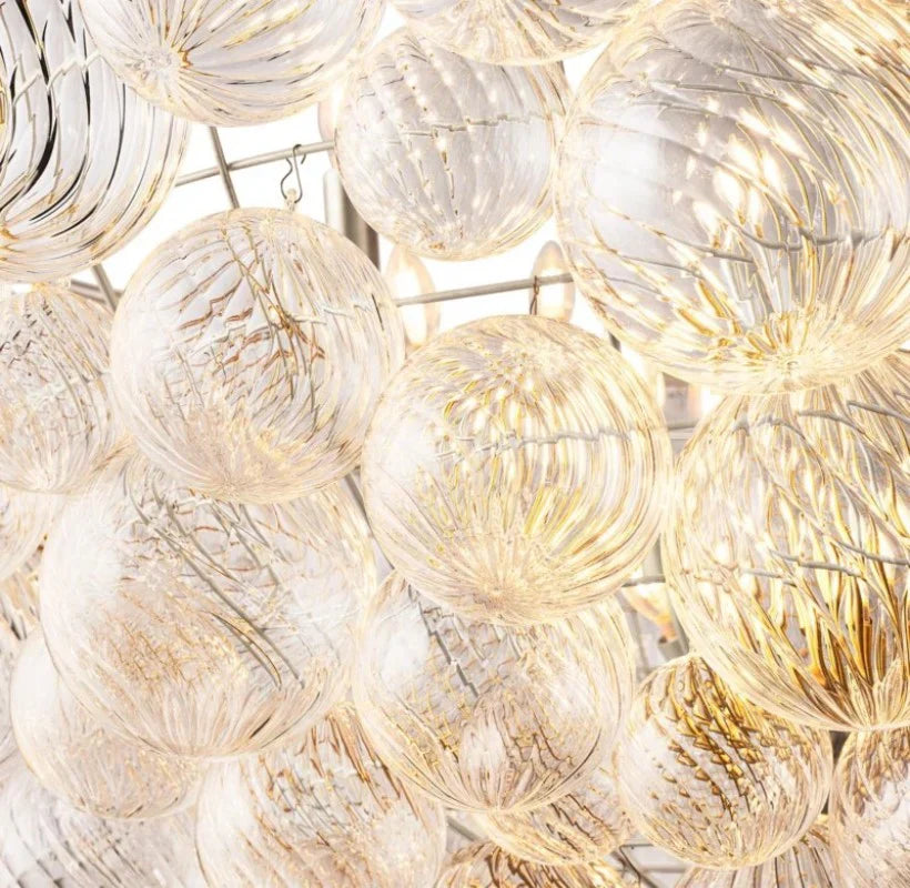 Taluma Grape Glass Ball Chandelier 37"H