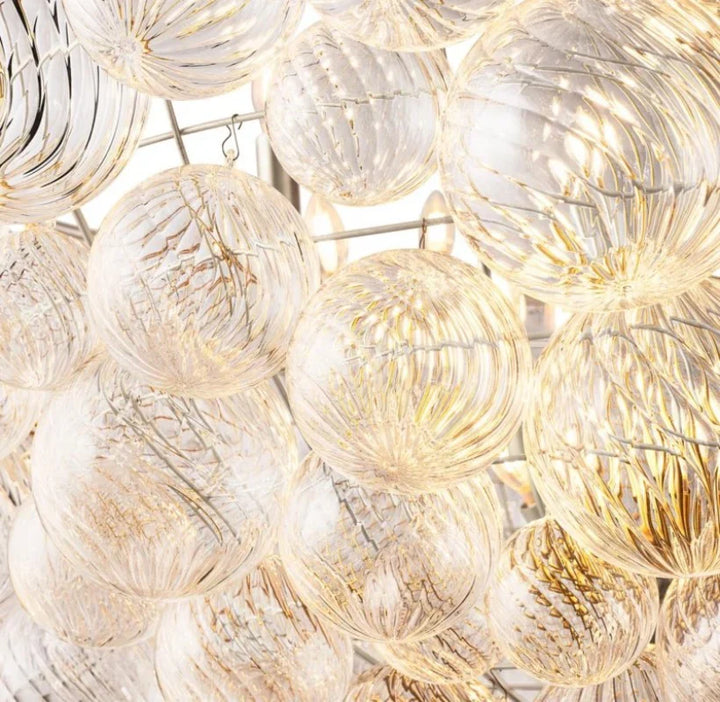 Taluma Grape Glass Ball Chandelier 37"H