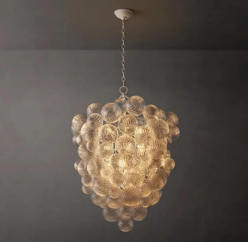Taluma Grape Glass Ball Chandelier 37"H