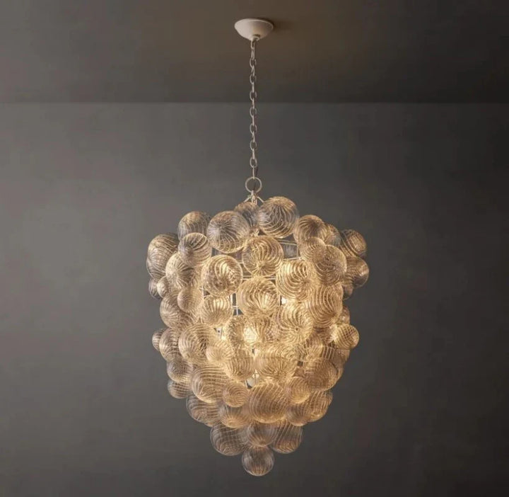 Taluma Grape Glass Ball Chandelier 37"H