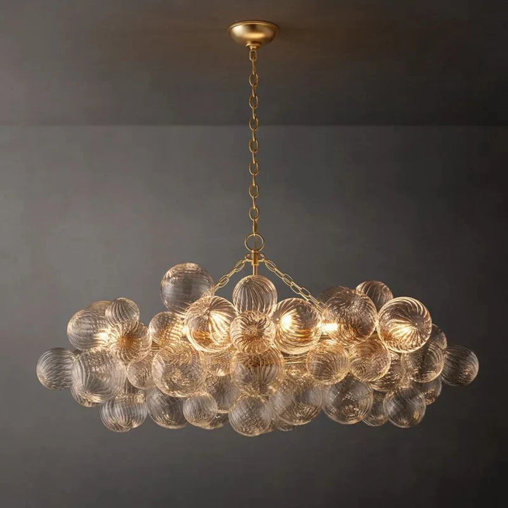 Taluma Linear Glass Ball Chandelier 51 "W