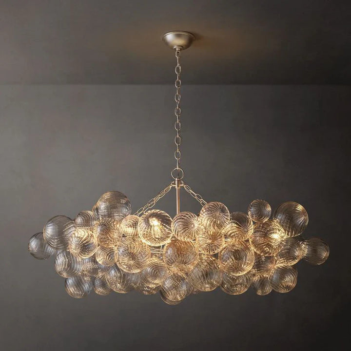 Taluma Linear Glass Ball Chandelier 51 "W