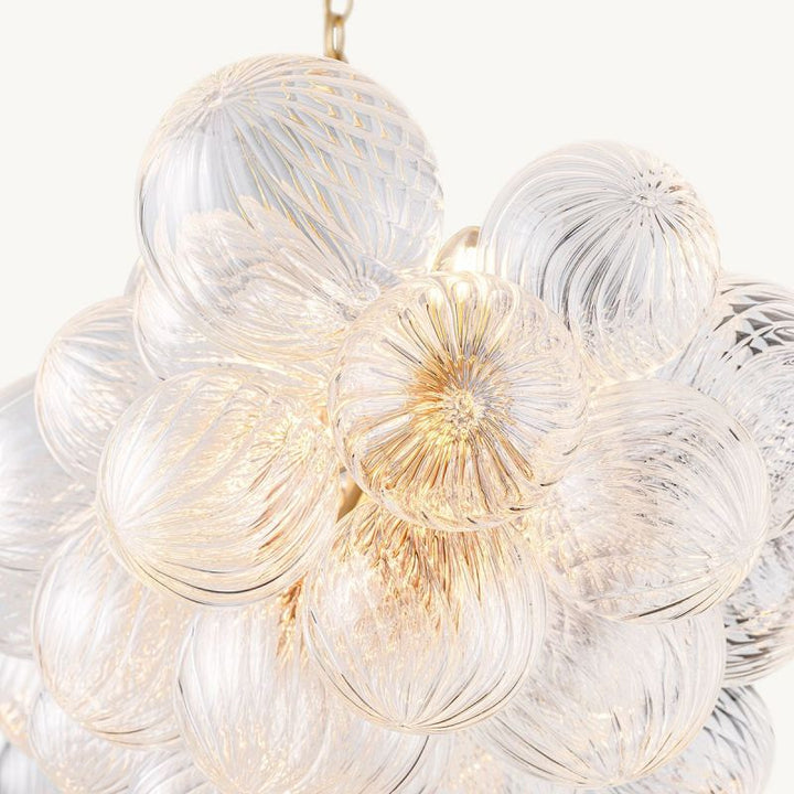 Taluma Linear Glass Ball Chandelier 51 "W