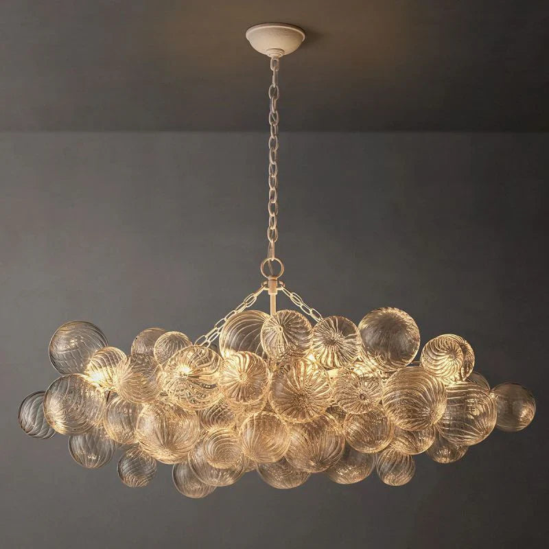 Taluma Linear Glass Ball Chandelier 51 "W