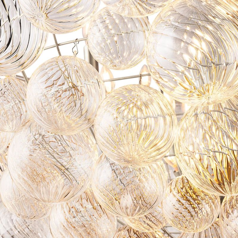 Taluma Linear Glass Ball Chandelier 51 "W