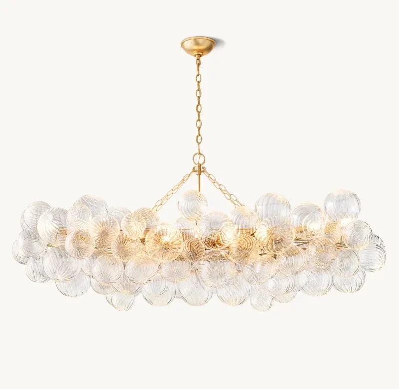 Taluma Linear Glass Ball Chandelier 63 " W
