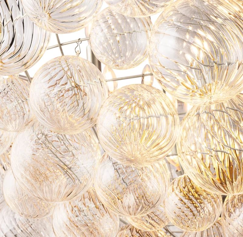 Taluma Linear Glass Ball Chandelier 63 " W