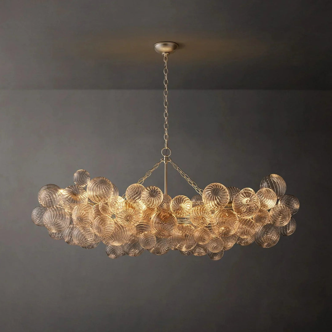 Taluma Linear Glass Ball Chandelier 63 " W