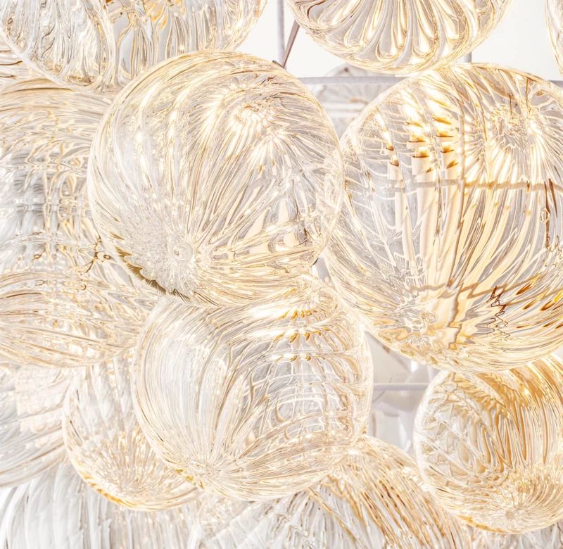 Taluma Linear Glass Ball Chandelier 63 " W