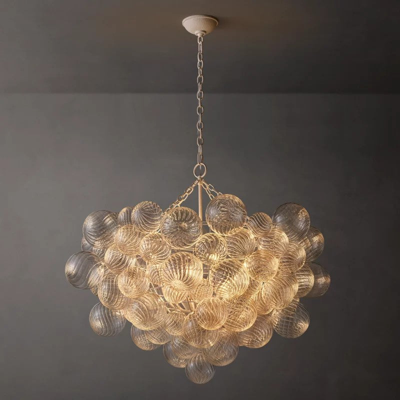 Talia Round Glass Ball Chandelier 38"