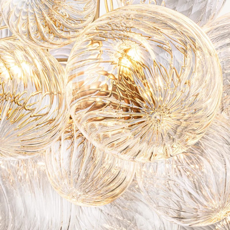 Talia Round Glass Ball Chandelier 38"