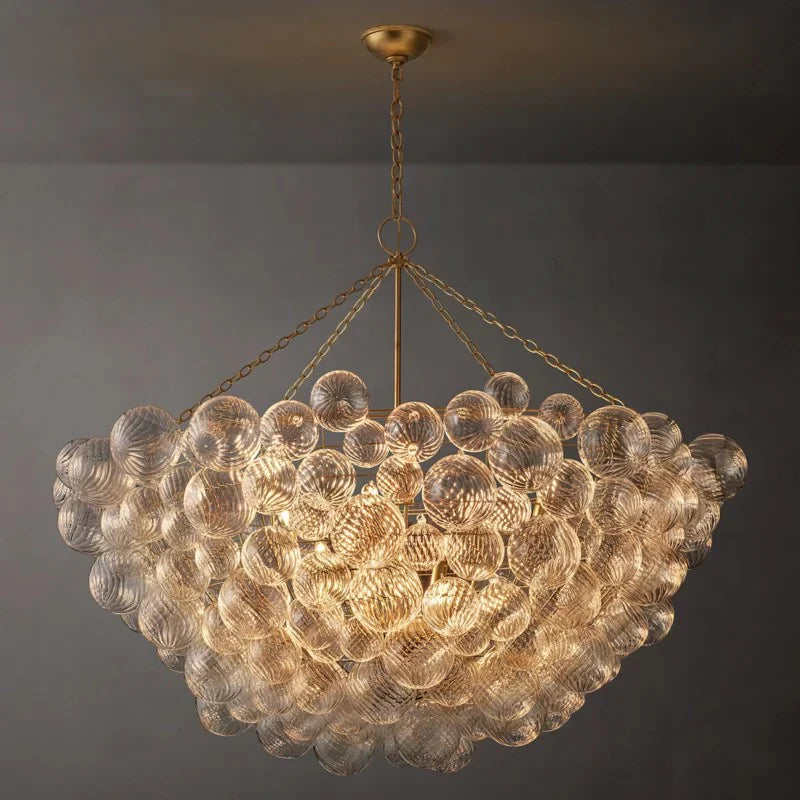 Taluma Round Glass Ball Chandelier 56"D