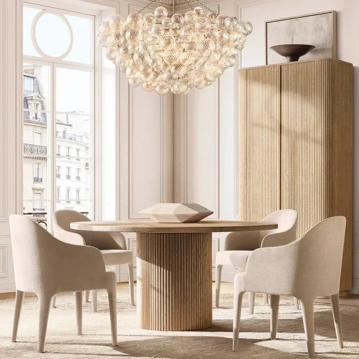 Taluma Round Glass Ball Chandelier 66"D