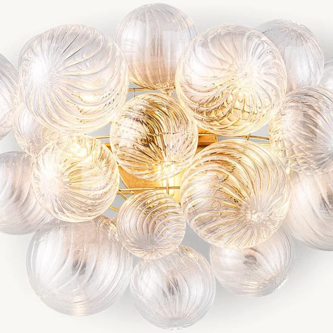 Talia Round Glass Ball Sconces 27"