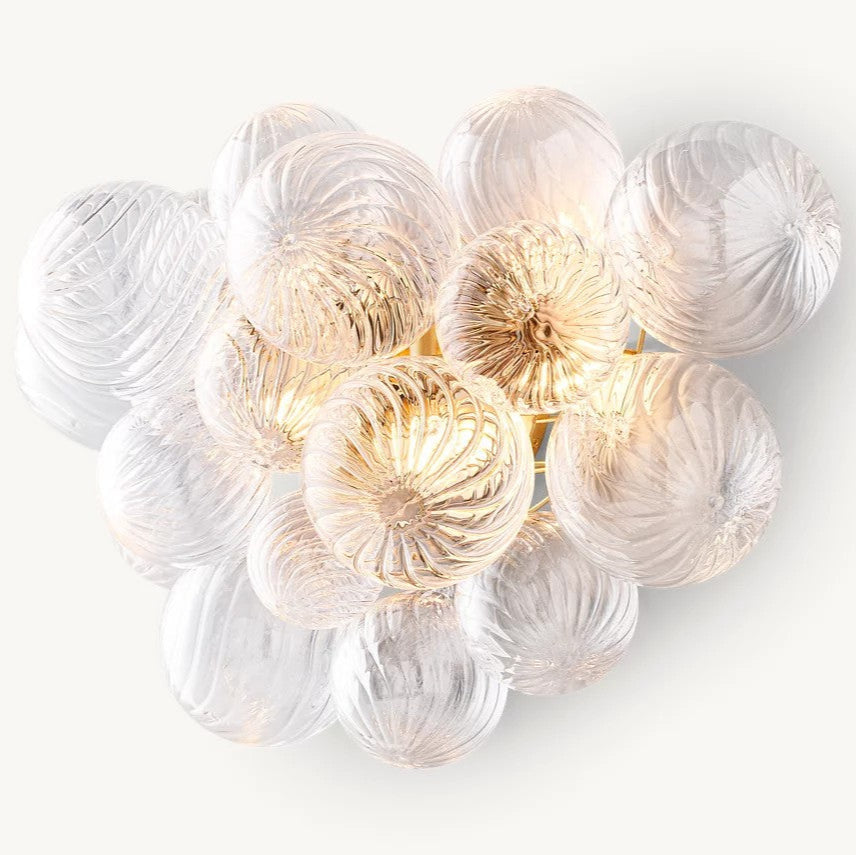 Talia Round Glass Ball Sconces 27"