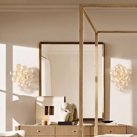 Talia Round Glass Ball Sconces 27"