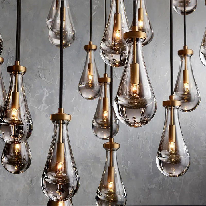 Teardrop Rectangular Chandelier 54"