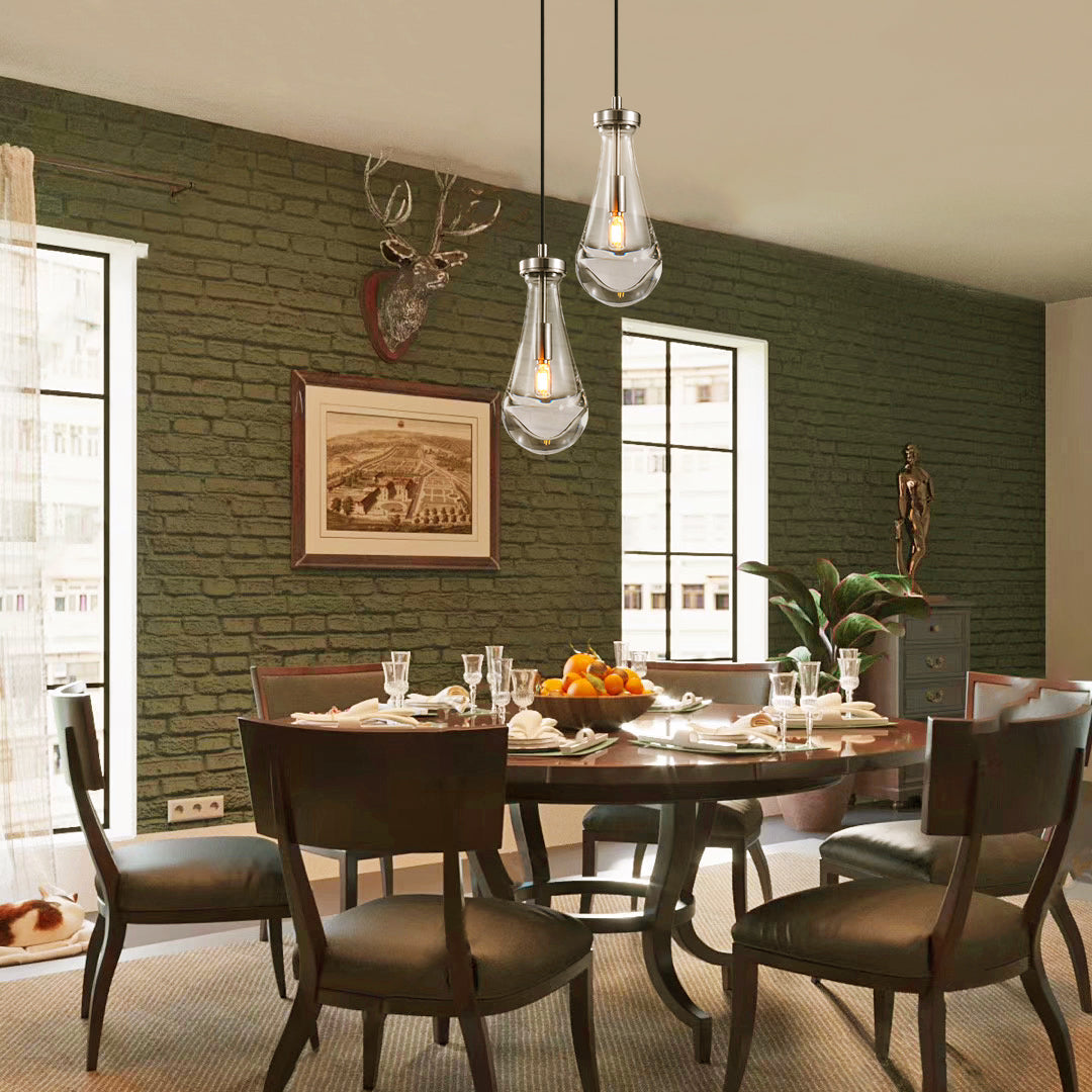 Teardrop 2 Light Round Chandelier D5"