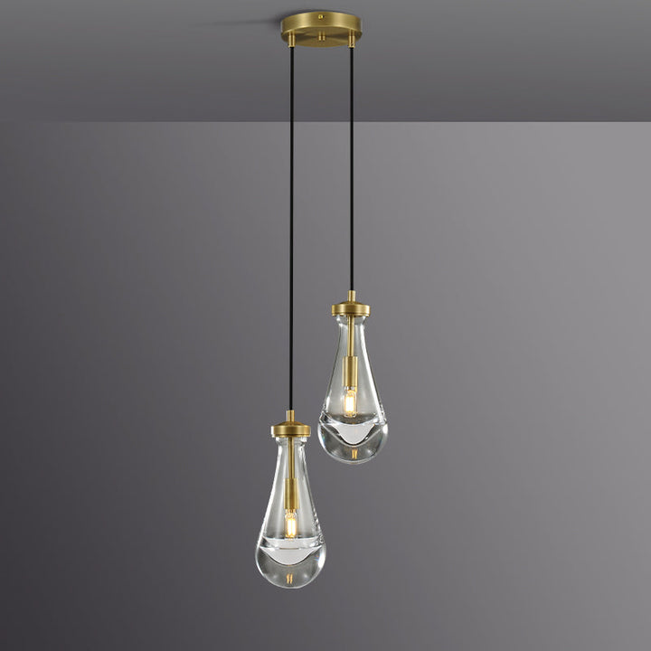 Teardrop 2 Light Round Chandelier D5"