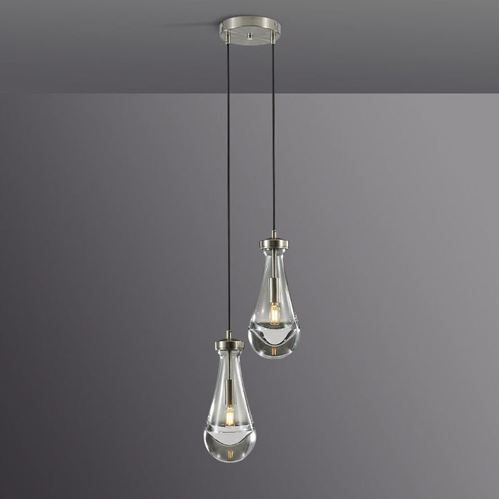 Teardrop 2 Light Round Chandelier D5"