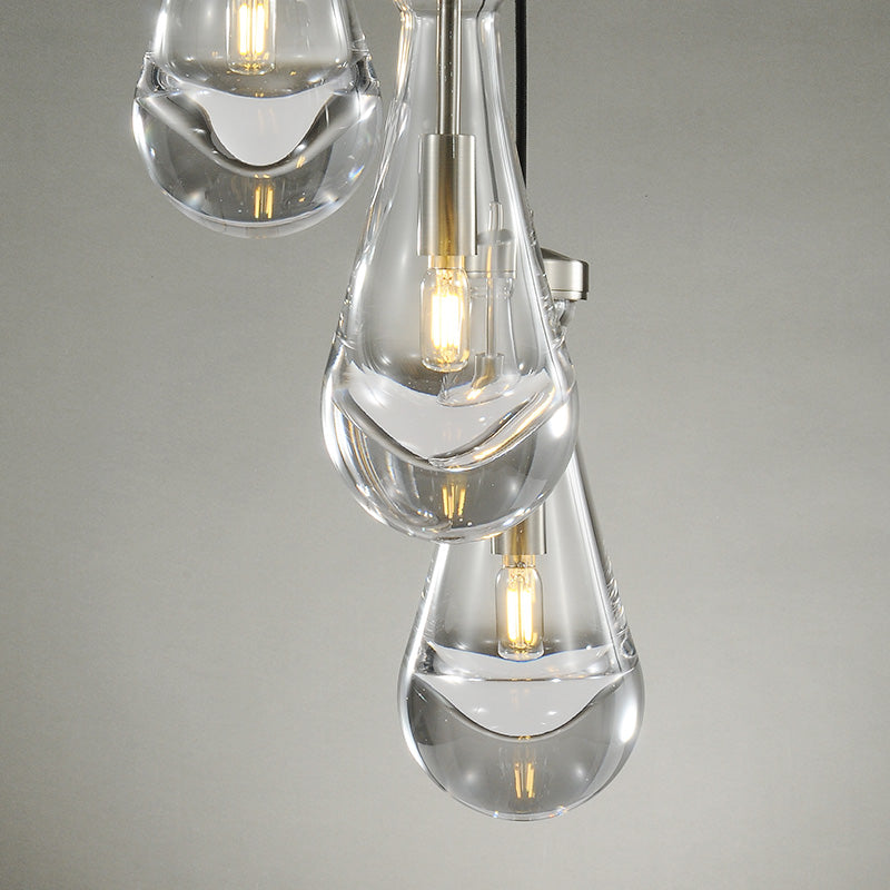 Teardrop 3 Light Round Chandelier D8"