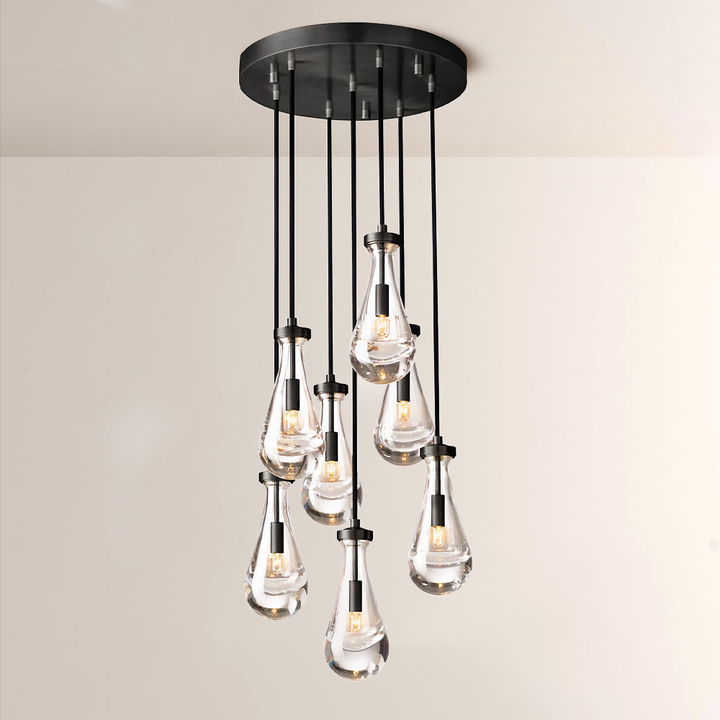 Teardrop  Round Chandelier 18"