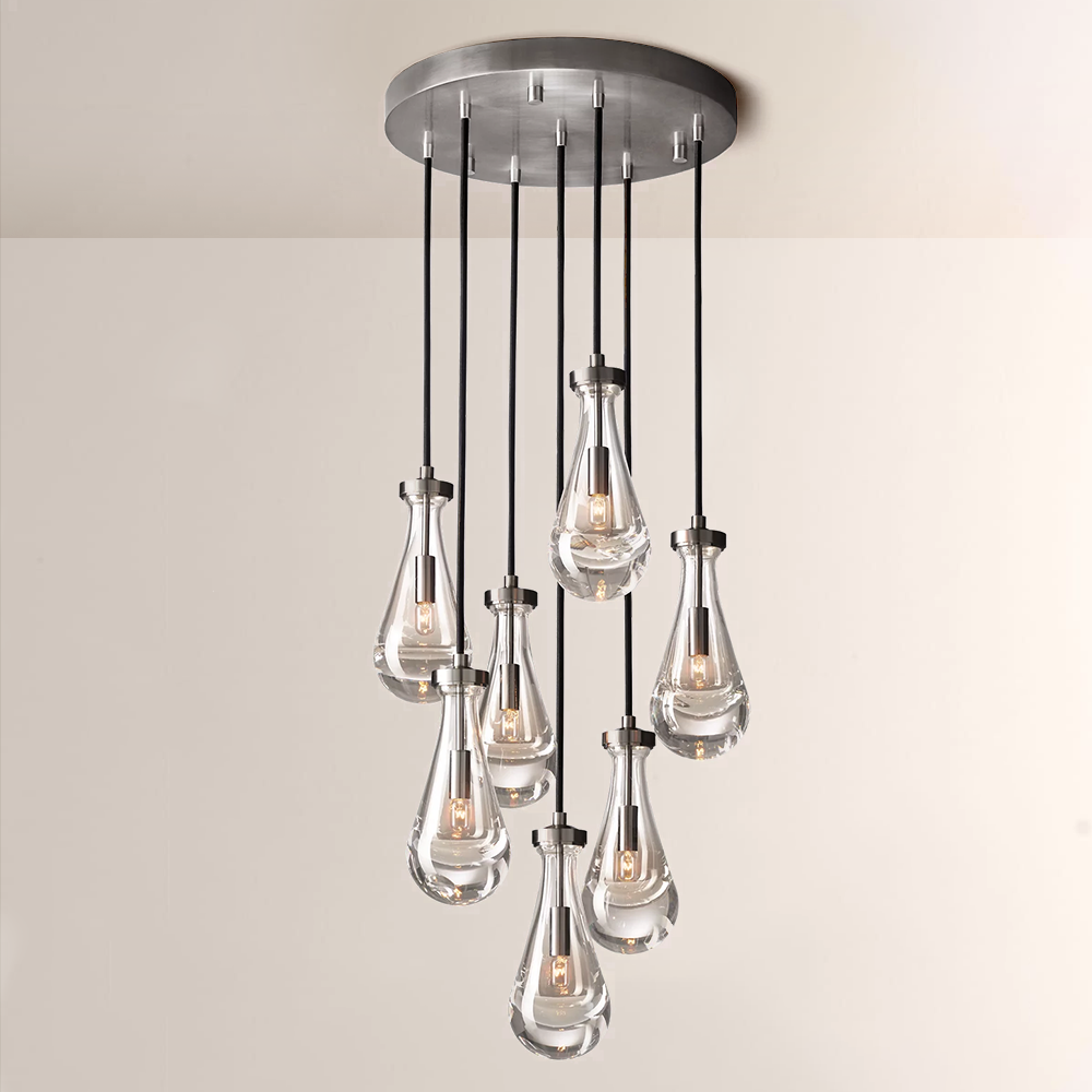 Teardrop  Round Chandelier 18"