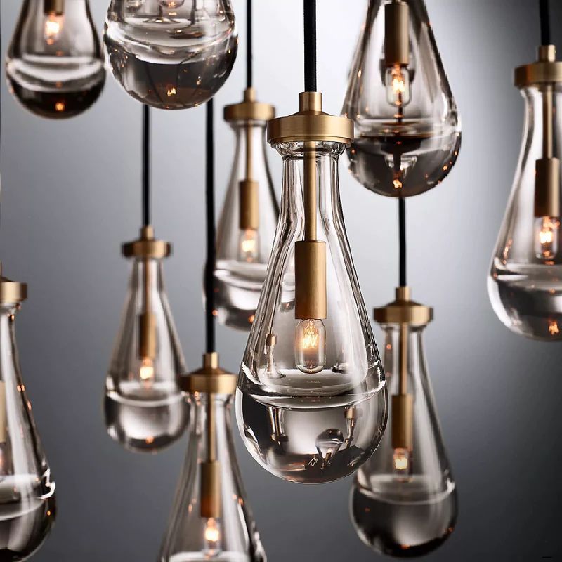 Teardrop  Round Chandelier 18"